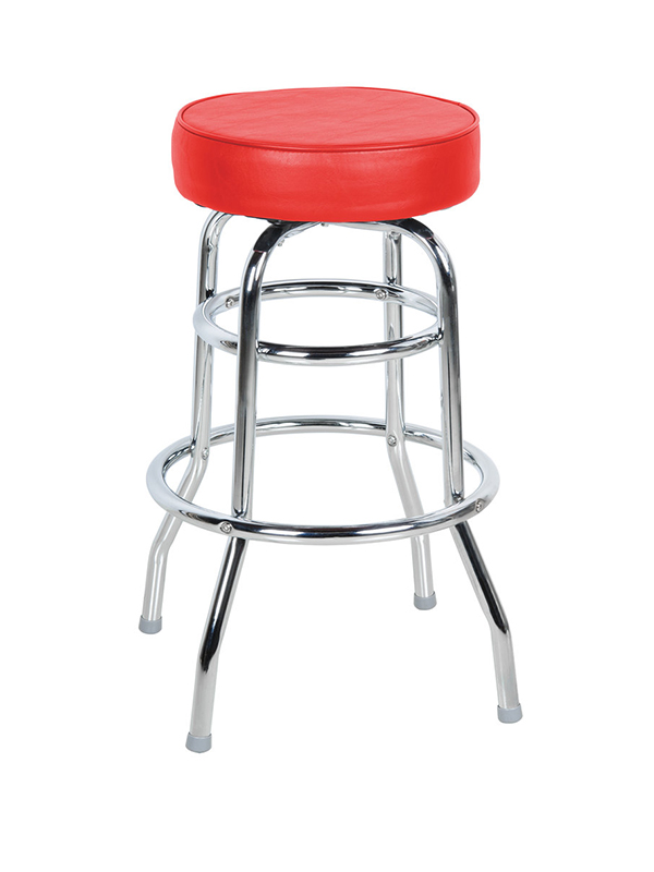 Sprinteriors - Red Double Ring Barstool with Thick Seat