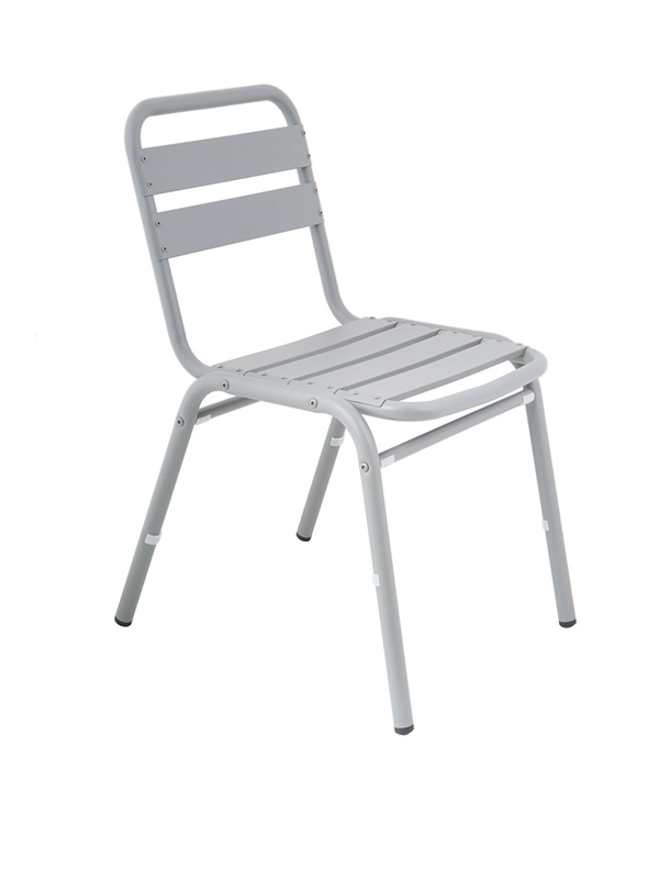 Sprinteriors - Soft Gray Aluminum Side Chair