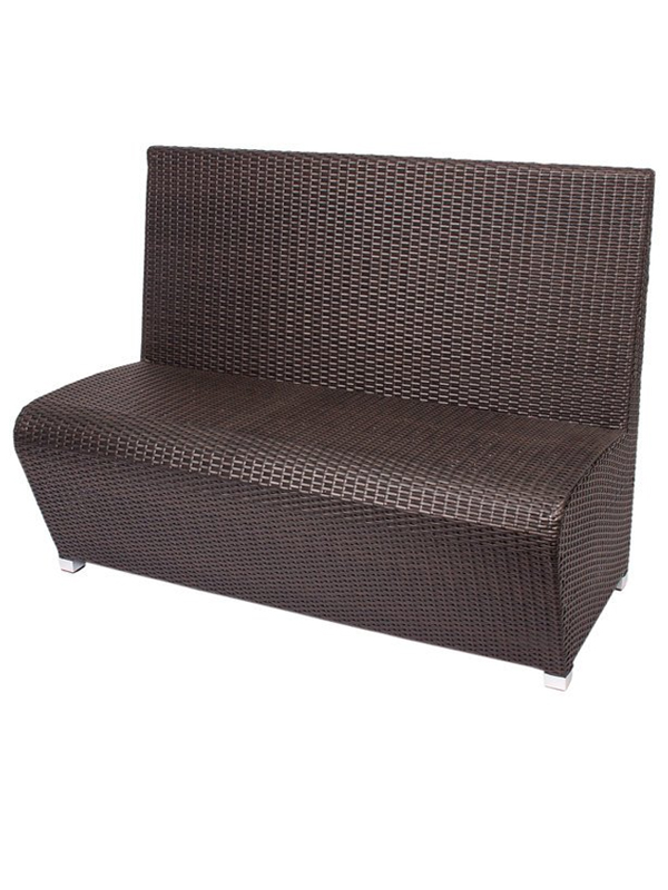 Sprinteriors - Aluminum Booth Bench with Synthetic Weave Back and Seat