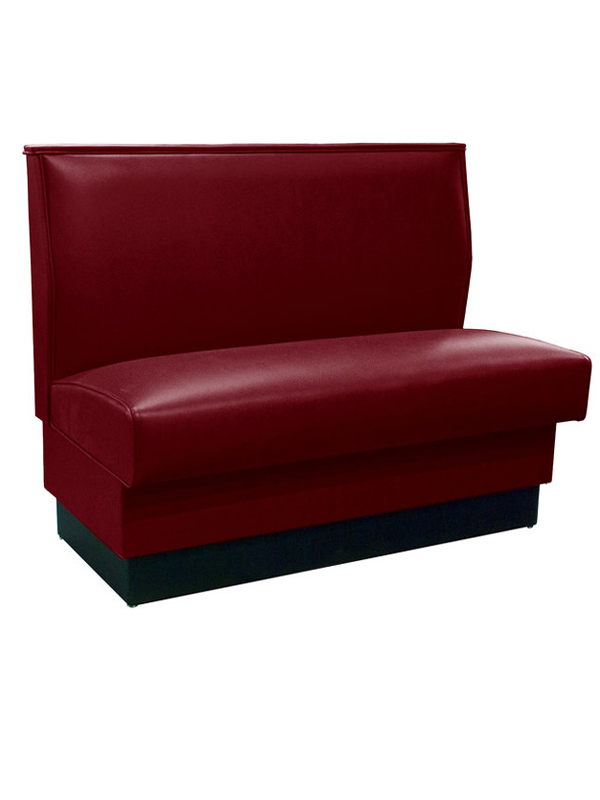 Sprinteriors - Burgundy Plain Single Back Fully Upholstered Booth