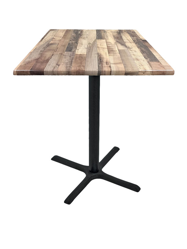 Sprinteriors - Square Rustic Wood Laminate Standard Height Table 