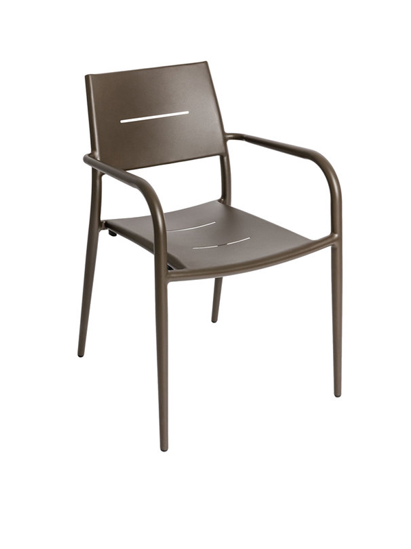 Sprinteriors - Bronze Stackable Aluminum Arm Chair