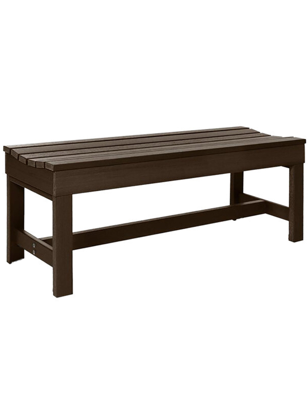 Sprinteriors - Weathered Brown Wood Outdoor Backless Bench