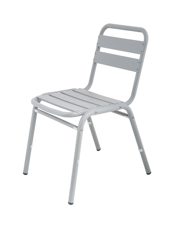 Sprinteriors - Soft Gray Aluminum Side Chair