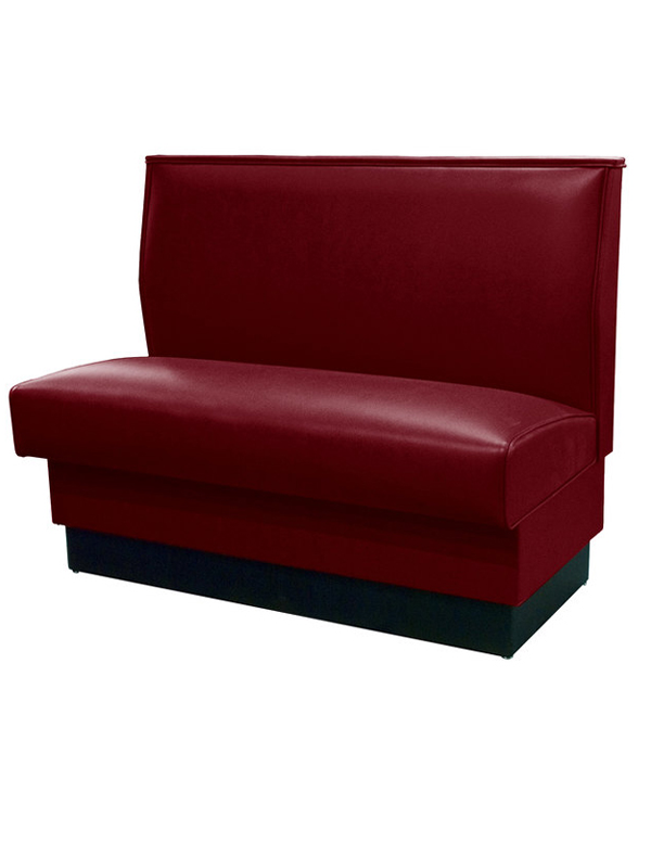 Sprinteriors - Burgundy Plain Single Back Fully Upholstered Booth