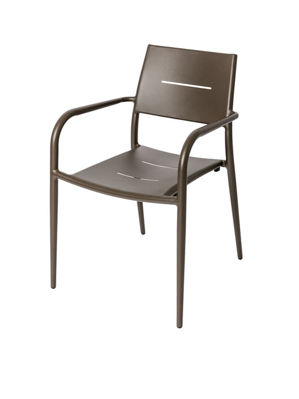 Sprinteriors - Bronze Stackable Aluminum Arm Chair