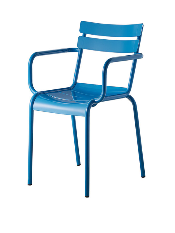 Sprinteriors - Blue Powder Coated Aluminum Outdoor Arm Chair