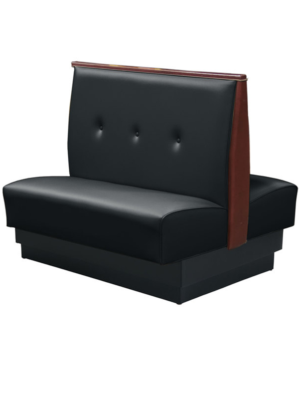 Sprinteriors - Black Double Fully Upholstered 3 Button Booth