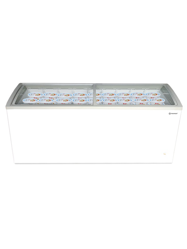 Trufrost - GTC-625 - Curved Glass Top Freezer With 9 Baskets & LED Lighting