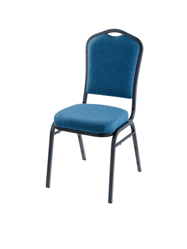 Sprinteriors - Blue Fabric Stackable Chair with Padded Seat