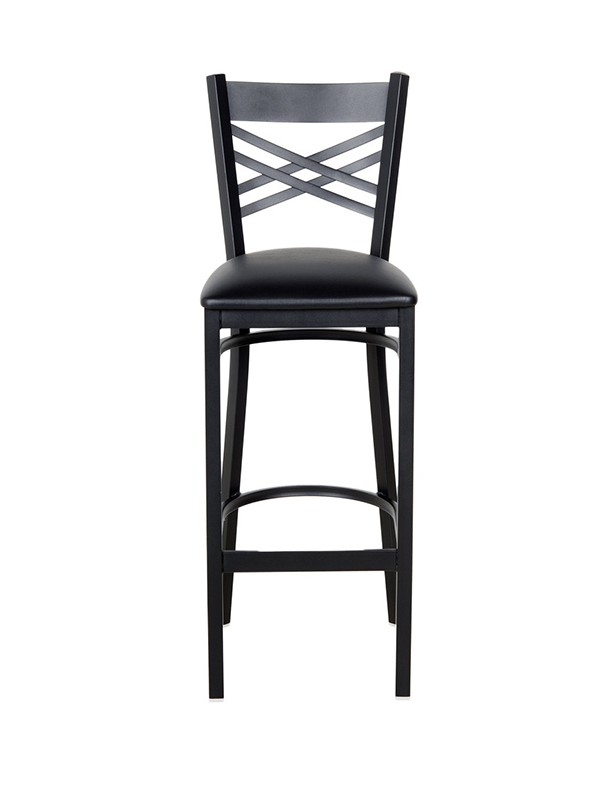 Sprinteriors - Cross Back Bar Height Chair with Padded Seat