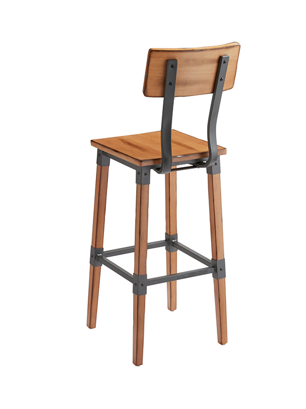 Sprinteriors - Rustic Bar Height Chair with Antique Finish