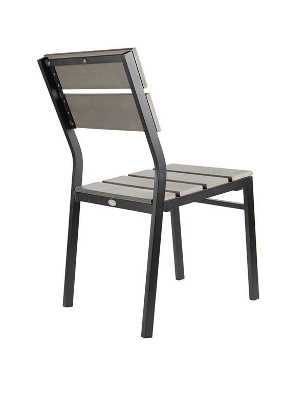 Sprinteriors - Seaside Black Stackable Aluminum Outdoor Side Chair 