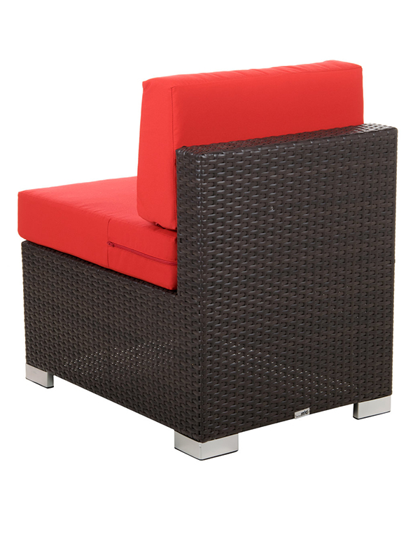 Sprinteriors - Wicker Wide Armless Cushion Chair